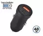 Preview: USB KFZ 48W C Schnellladegerät, 30 W USB-C (PD 3.0/PPS) + 18 W USB-A (QC 3.0), schwarz, DINIC Bulk Box